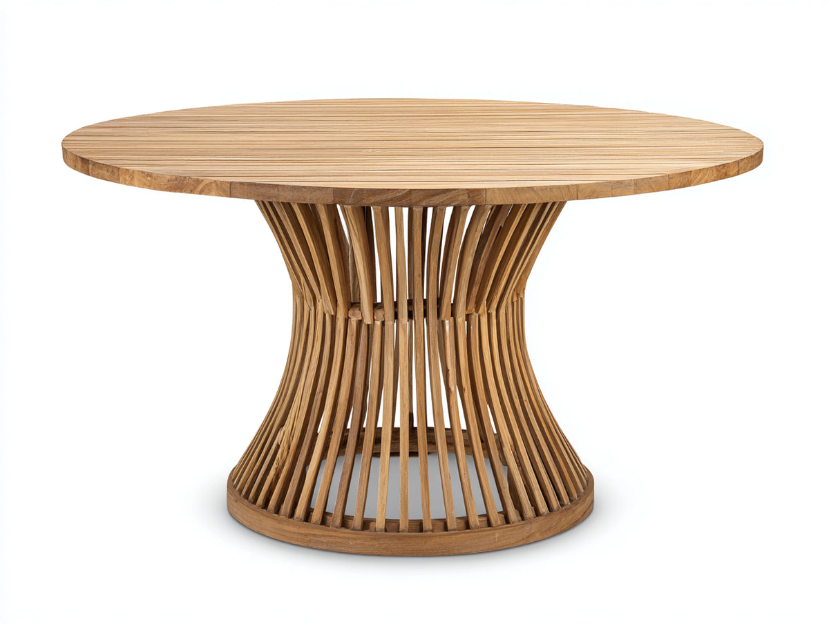 Table de jardin - Teck - 160 x 160 x 75 cm - Bois naturel - Style contemporain
