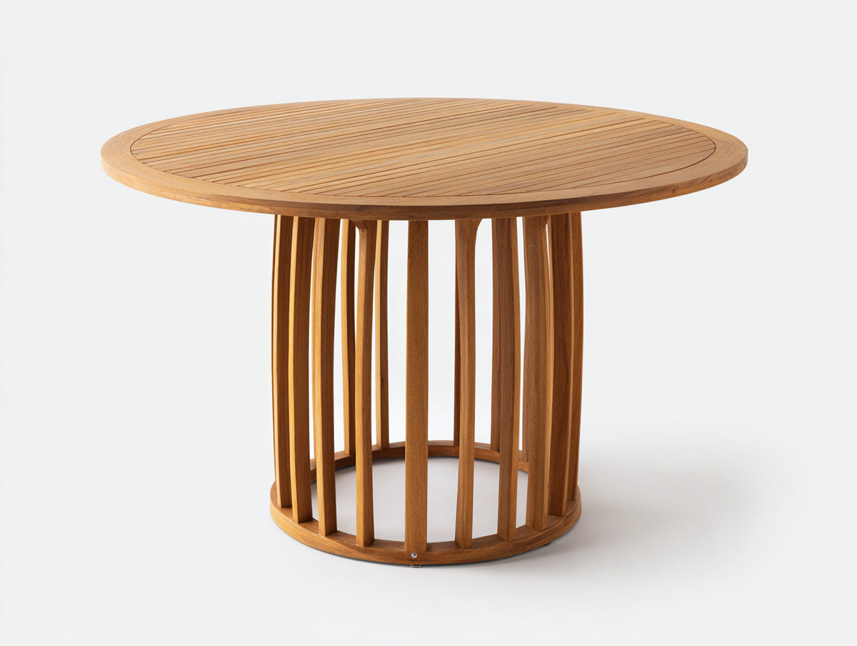 Table de jardin - Teck - 160 x 160 x 75 cm - Bois naturel - Style contemporain