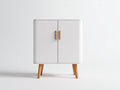 Meuble d'entrée - Bois - 100 x 40 x 90 cm - Blanc-Bois naturel - Style scandinave