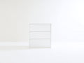 Commode - Panneaux de bois - 80 x 40 x 100 cm - Blanc - Style moderne