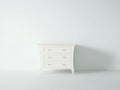 Commode - Panneaux de bois - 100 x 45 x 85 cm - Blanc - Style classique