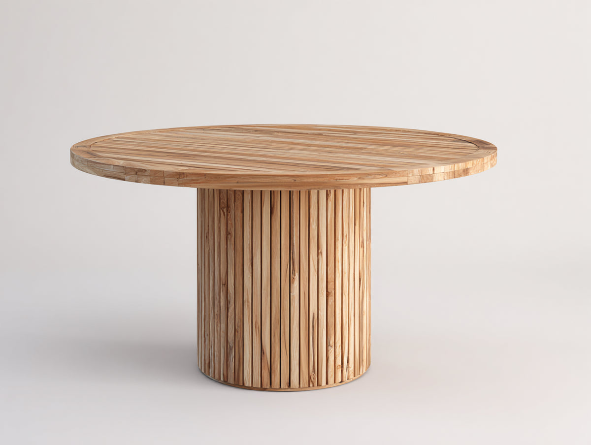 Table de jardin - Teck - 160 x 160 x 75 cm - Bois naturel - Style contemporain