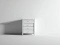 Commode - Panneaux de bois - 60 x 40 x 100 cm - Blanc - Style classique