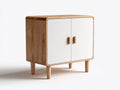Meuble d'entrée - Bois - 100 x 40 x 85 cm - Blanc-Bois naturel - Style scandinave