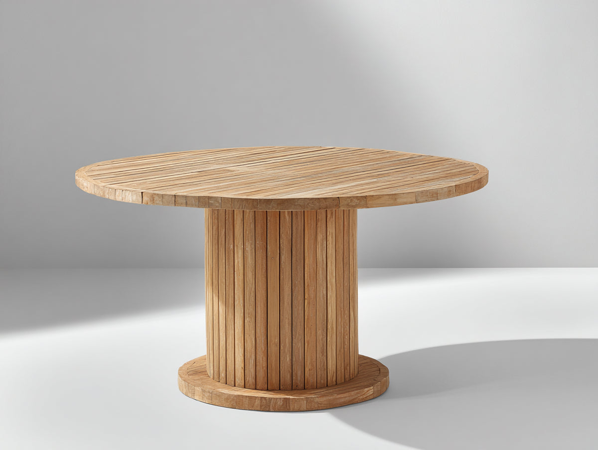 Table de jardin - Teck - 120 x 120 x 75 cm - Bois naturel - Style contemporain