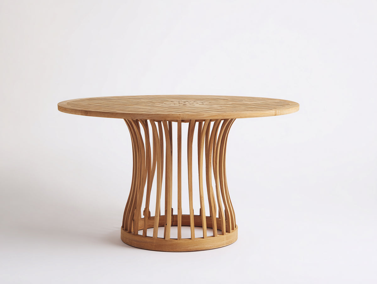 Table de jardin - Teck - 140 x 140 x 75 cm - Bois naturel - Style contemporain
