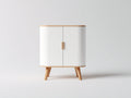 Meuble d'entrée - Bois - 100 x 40 x 100 cm - Blanc-Bois naturel - Style scandinave