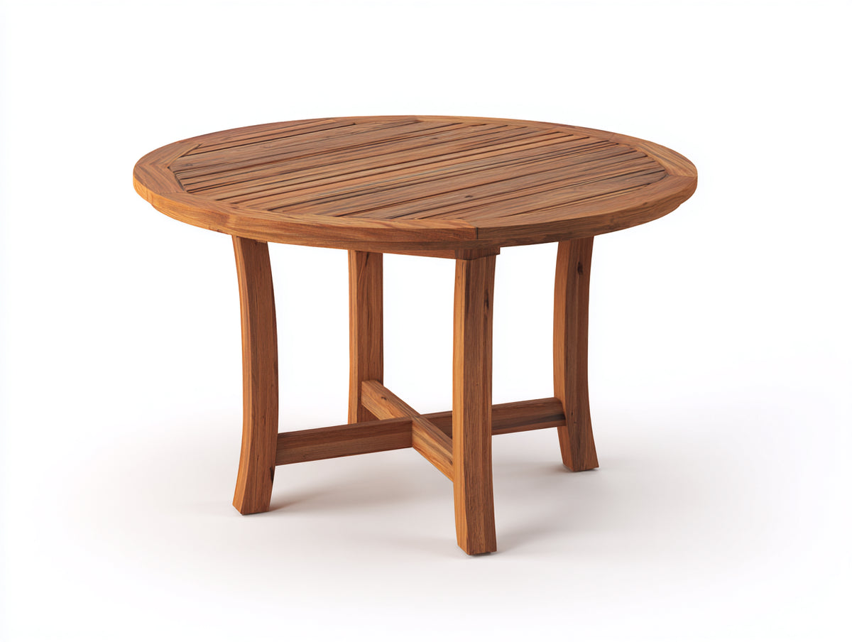Table de jardin - Teck - 160 x 160 x 75 cm - Bois naturel - Style contemporain