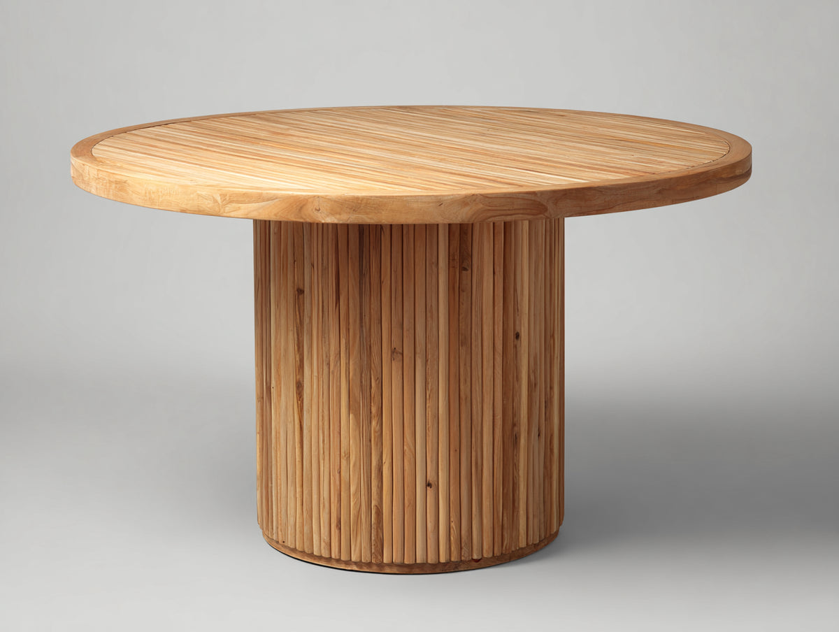 Table de jardin - Teck - 150 x 150 x 75 cm - Bois naturel - Style contemporain
