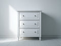 Commode - Bois - 85 x 45 x 95 cm - Blanc - Style classique