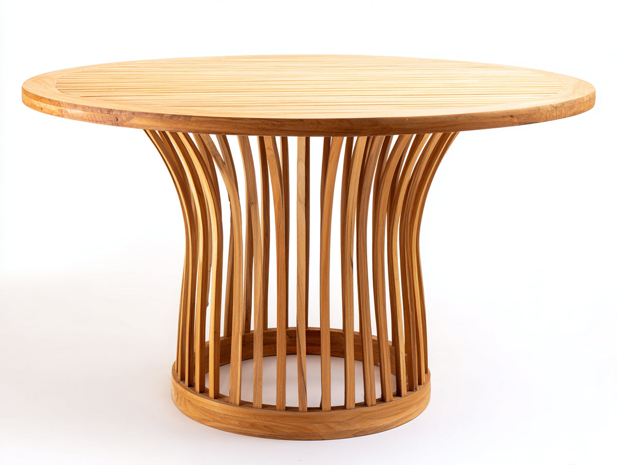 Table de jardin - Teck - 180 x 180 x 75 cm - Bois naturel - Style contemporain