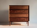 Commode - Bois - 95 x 45 x 110 cm - Brun foncé - Style moderne du milieu du siècle