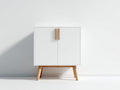 Meuble d'entrée - Bois - 100 x 40 x 90 cm - Blanc-Bois naturel - Style scandinave