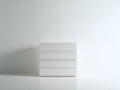 Commode - Panneaux de bois - 80 x 40 x 90 cm - Blanc - Style contemporain