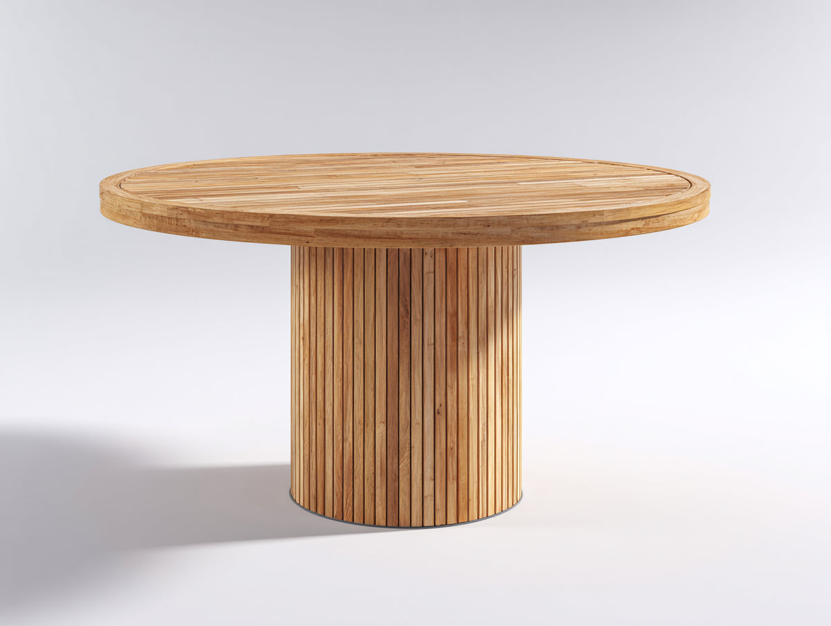 Table de jardin - Teck - 150 x 150 x 75 cm - Bois naturel - Style contemporain